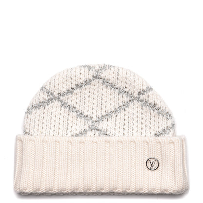 Louis Vuitton Wool Cashmere Shiny Malletage Hat Beige 1 of 5