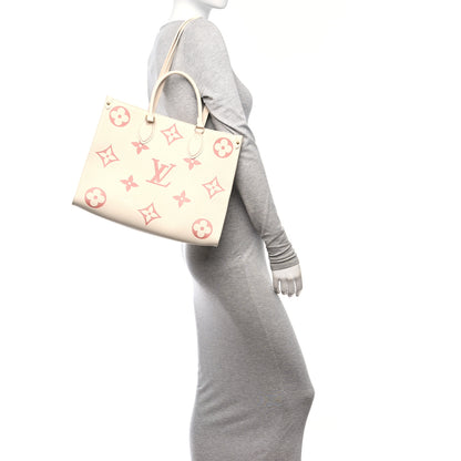 Louis Vuitton Empreinte Monogram Giant Onthego MM Creme Rose Trianon 3 of 11