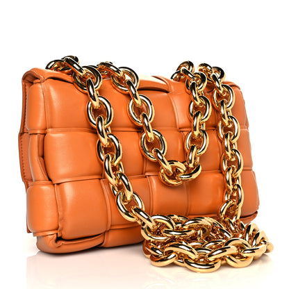 Bottega Veneta Lambskin Maxi Intreccio Padded Chain Cassette Crossbody Bag Clay 3 of 11
