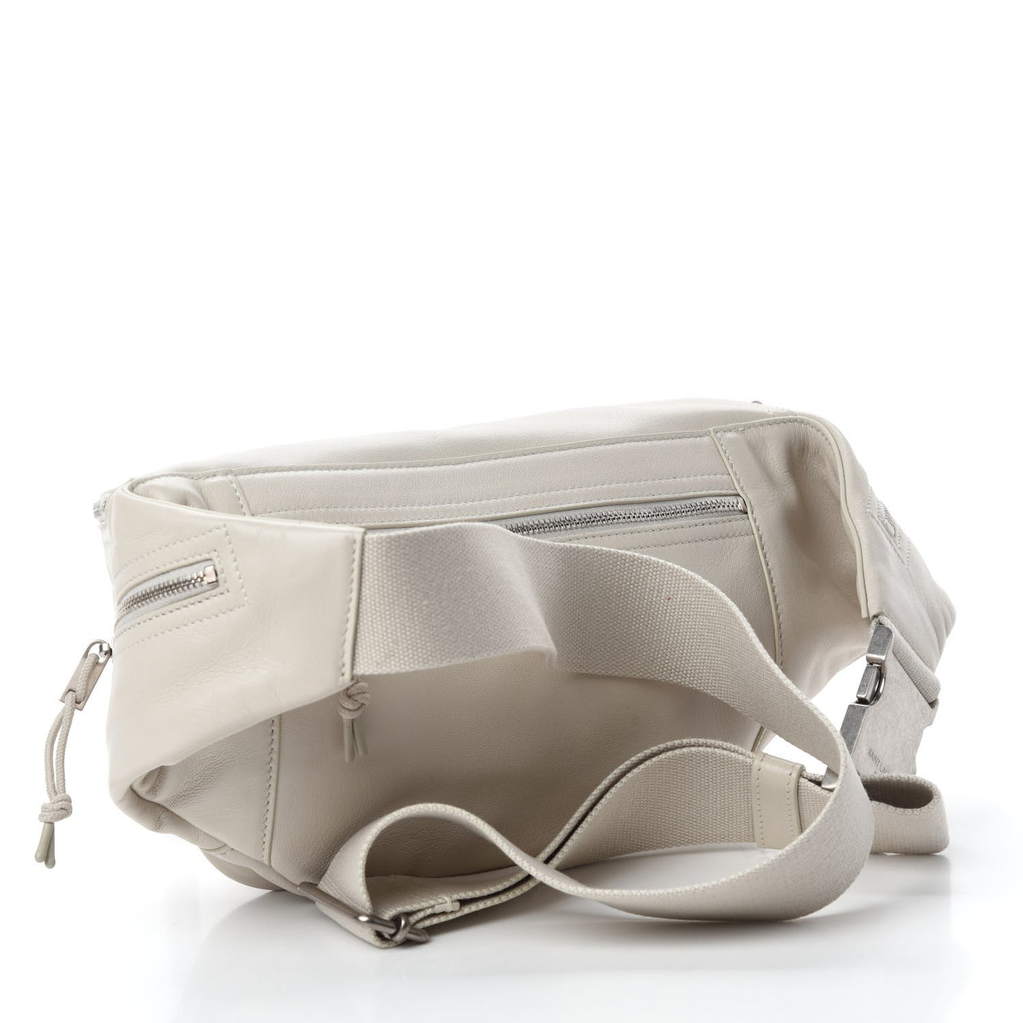 Calfskin Ripstop Logo Body Belt Bag Crema Soft