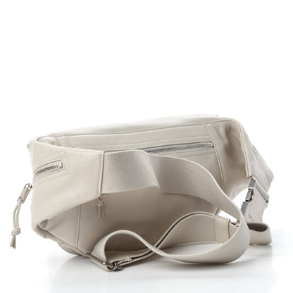 Saint Laurent Calfskin Ripstop Logo Body Belt Bag Crema Soft 3 of 9