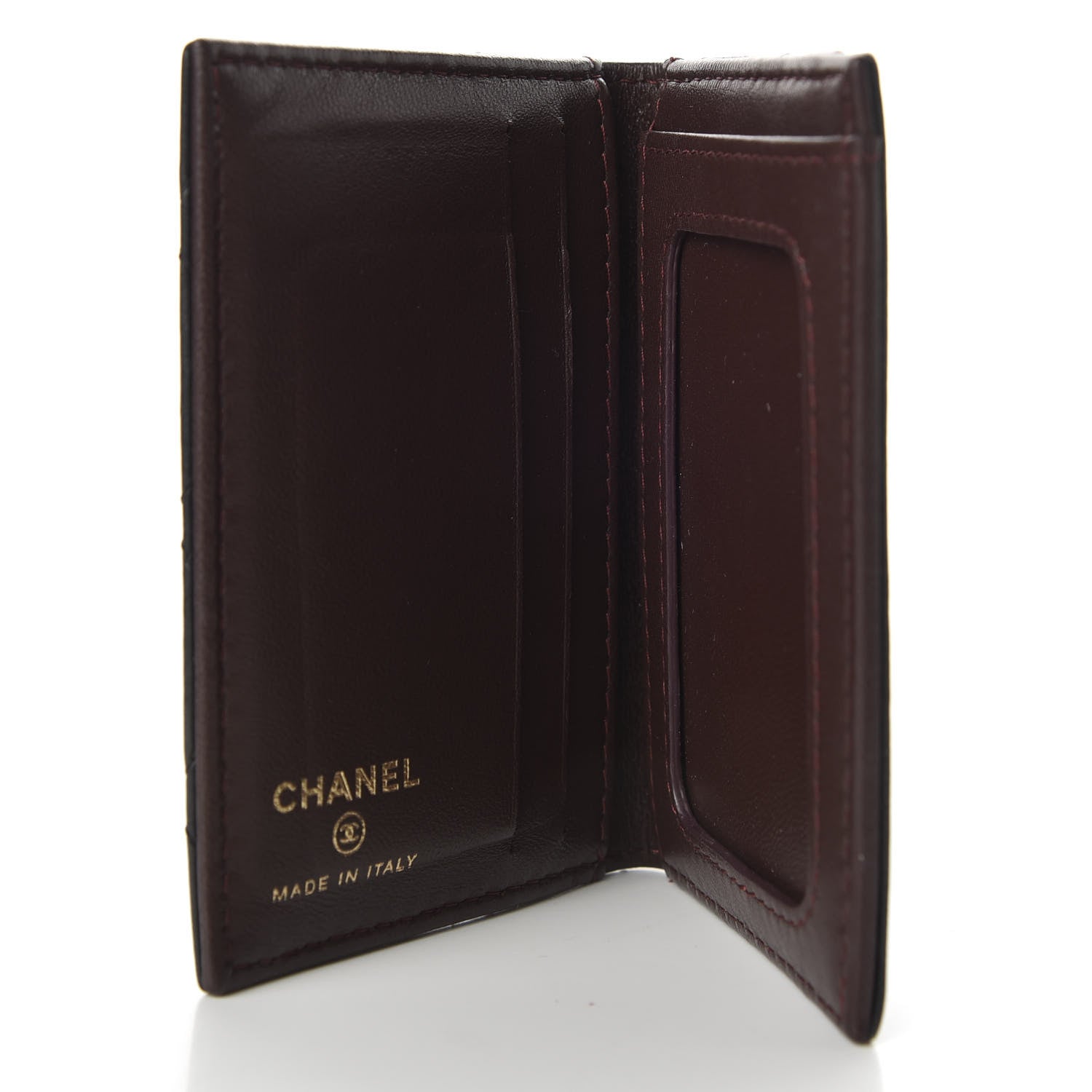 Chanel Lambskin Quilted Card Holder Wallet Black 5 of 8