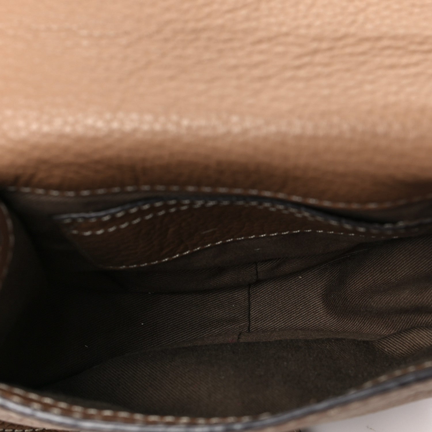 Chloe Calfskin Mini Marcie Round Crossbody Bag Nut 4 of 6