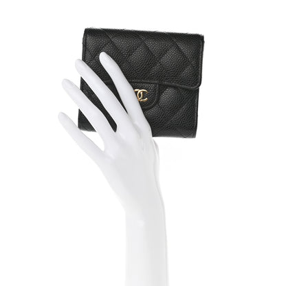 Chanel Caviar Quilted Compact Flap Wallet Black 2 of 9
