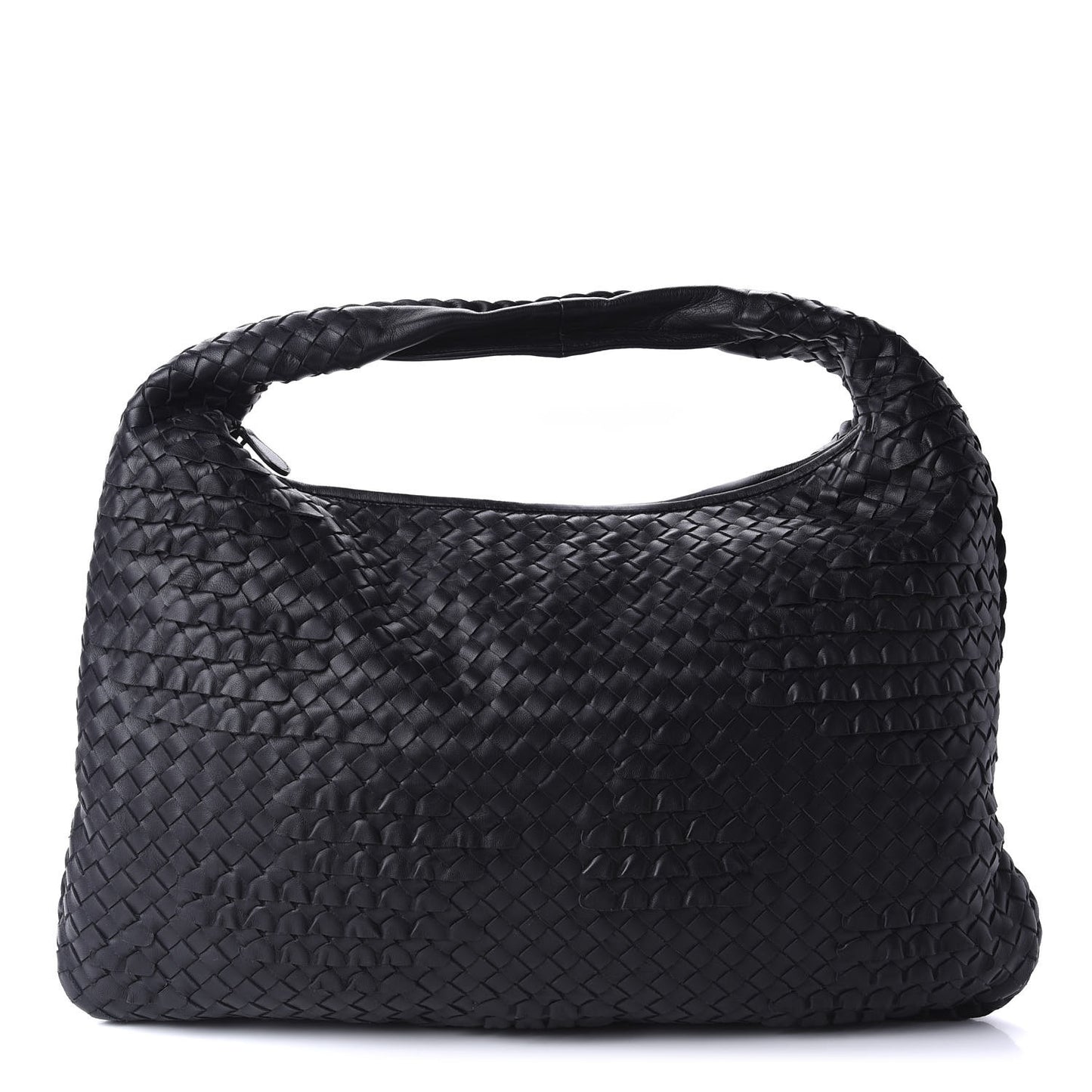 Nappa Intrecciato Large Veneta Hobo Black