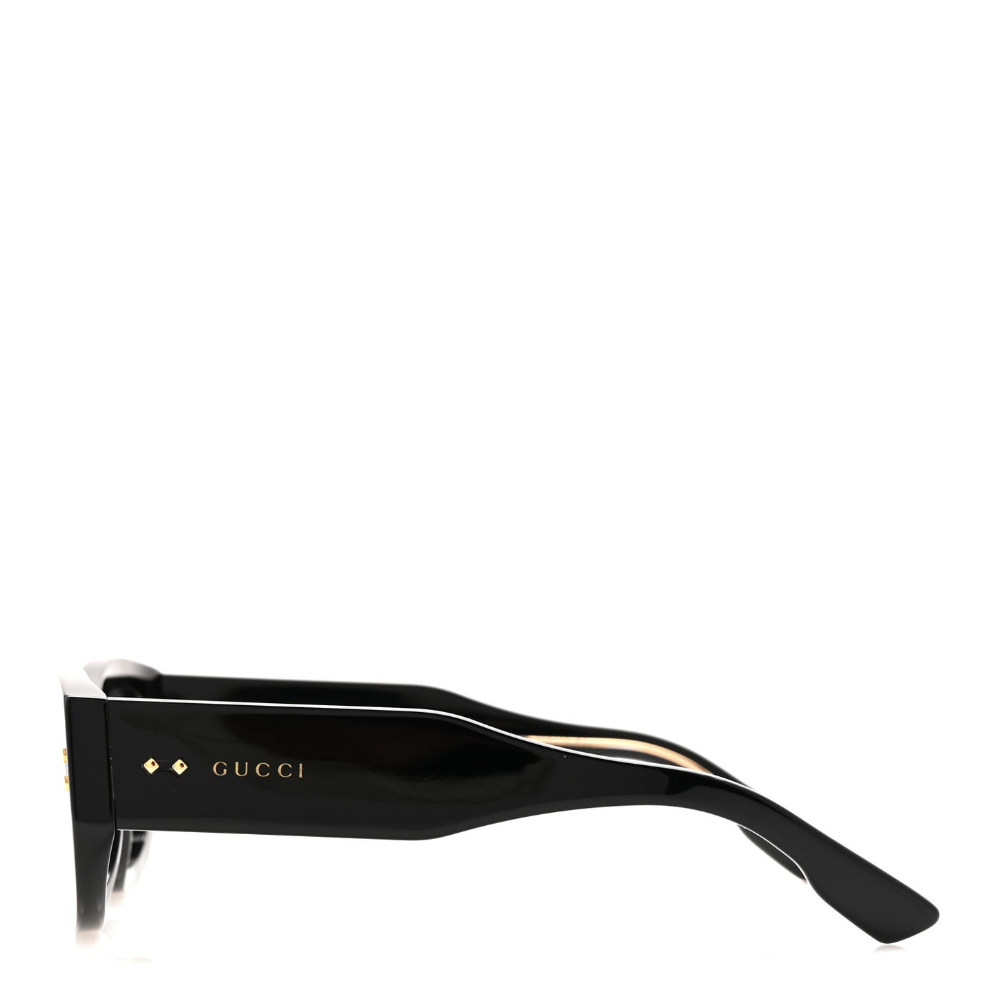 Acetate Rectangle Frame Sunglasses GG1215S Black