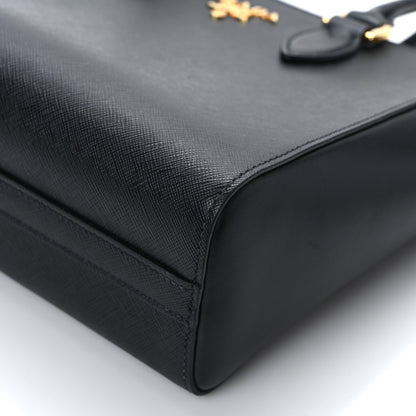 Prada Saffiano Soft Calfskin Small Zippered Tote Black 11 of 11