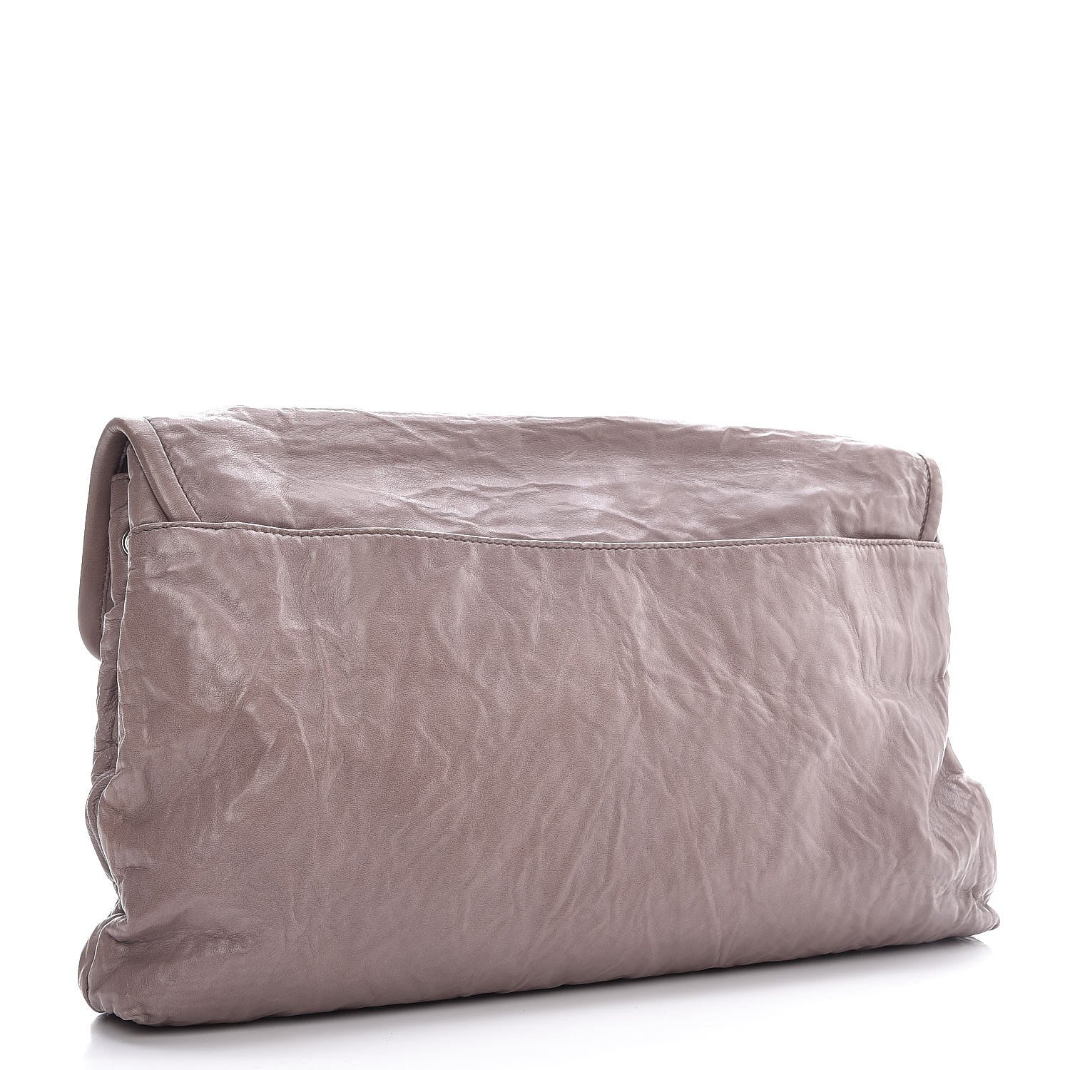 Prada Nappa Oversized Clutch Marmo 3 of 10