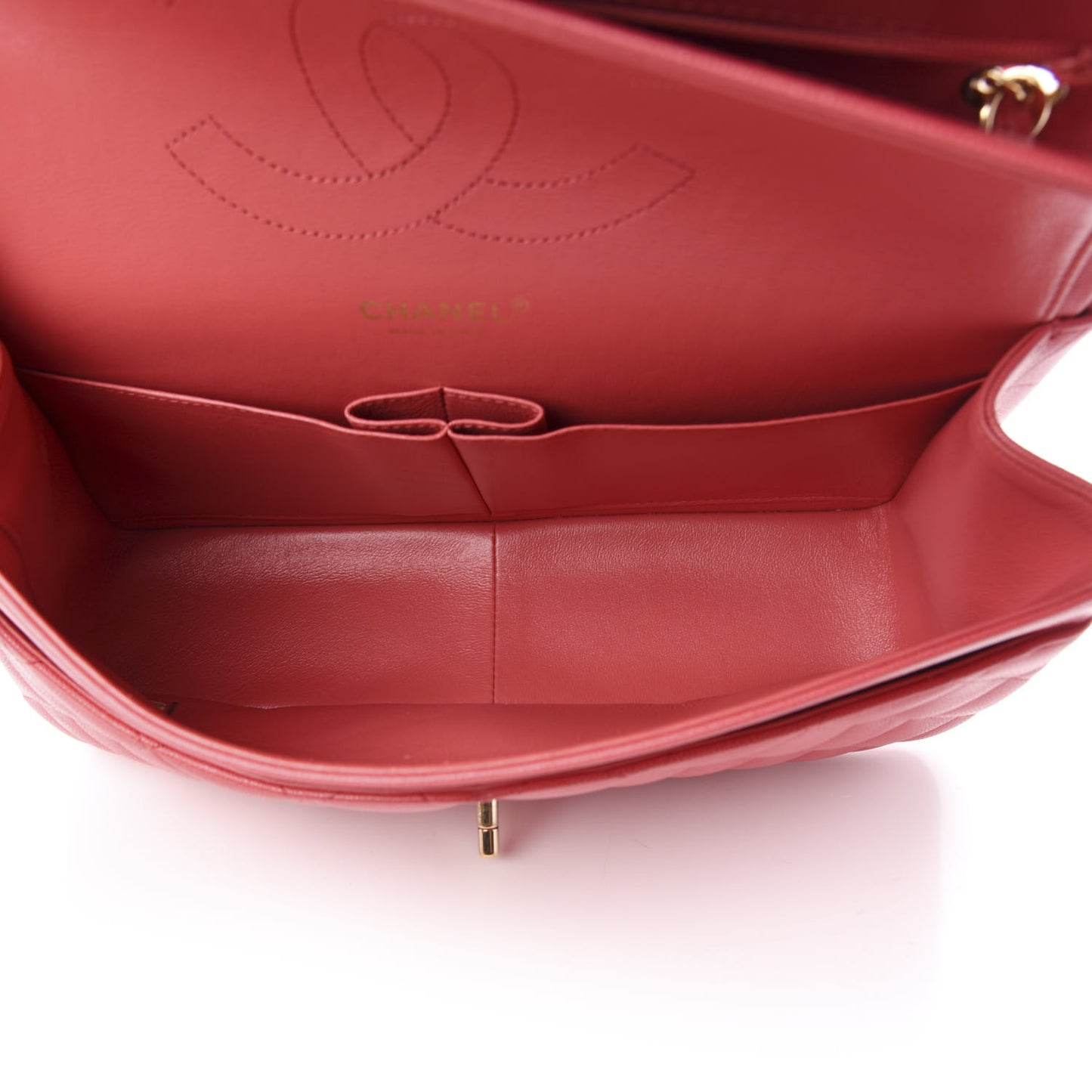 Caviar Quilted Jumbo Double Flap Dark Pink