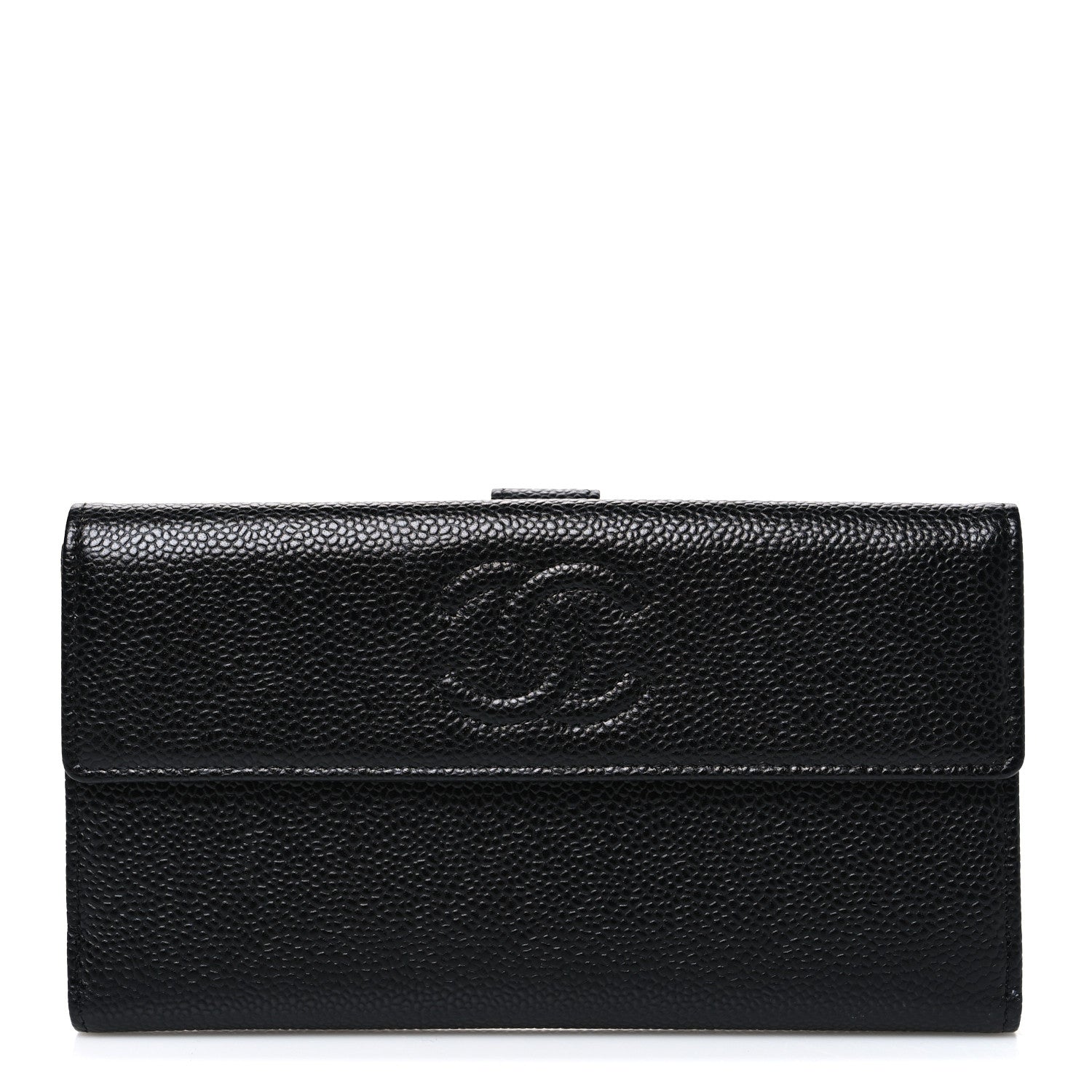 Chanel Caviar Timeless CC French Long Wallet Black 1 of 9