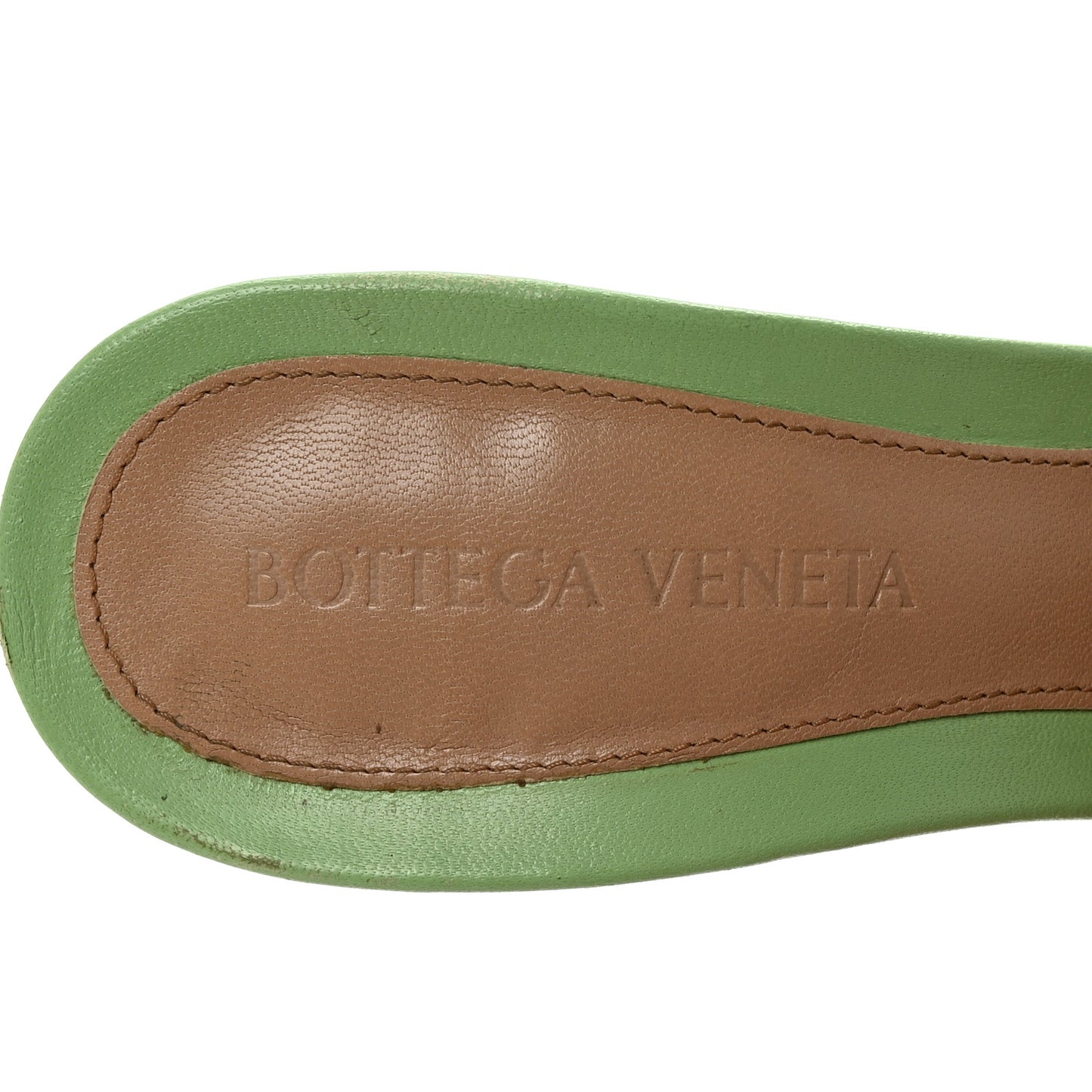Lambskin Stretch Mule Sandals 36 Pistachio