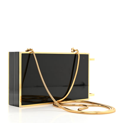 Tom Ford TOM FORD Plexiglass Lipstick Minaudiere Clutch Black Gold 3 of 6