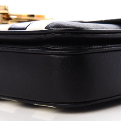 Celine Shiny Calfskin Stripes Small C Bag Black 7 of 8