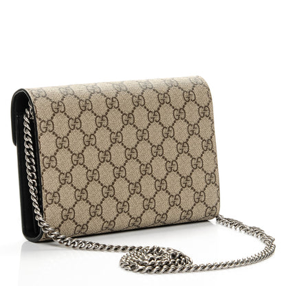 Gucci GG Supreme Monogram Mini Dionysus Chain Wallet Beige Black 3 of 6