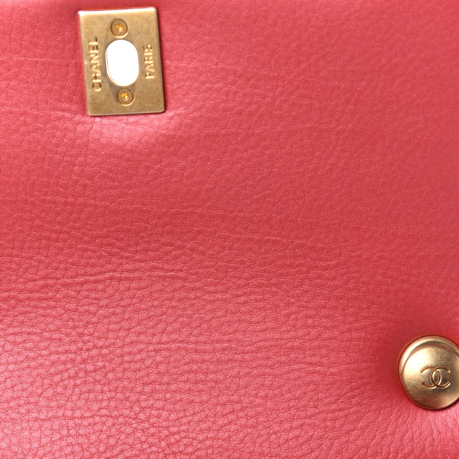 Chanel Calfskin Quilted Top Handle Flap Dark Pink 10 of 12
