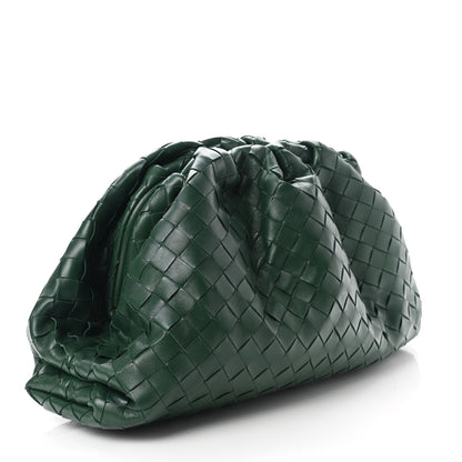 Bottega Veneta Nappa Maxi Intrecciato The Pouch Oversized Clutch Raintree 3 of 8