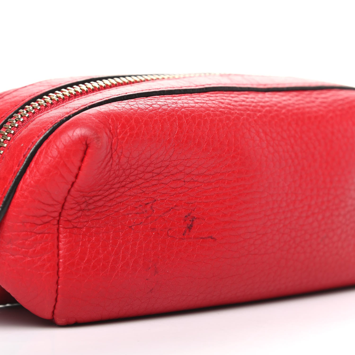 Gucci Pebbled Calfskin Soho Small Cosmetic Case Red 8 of 8