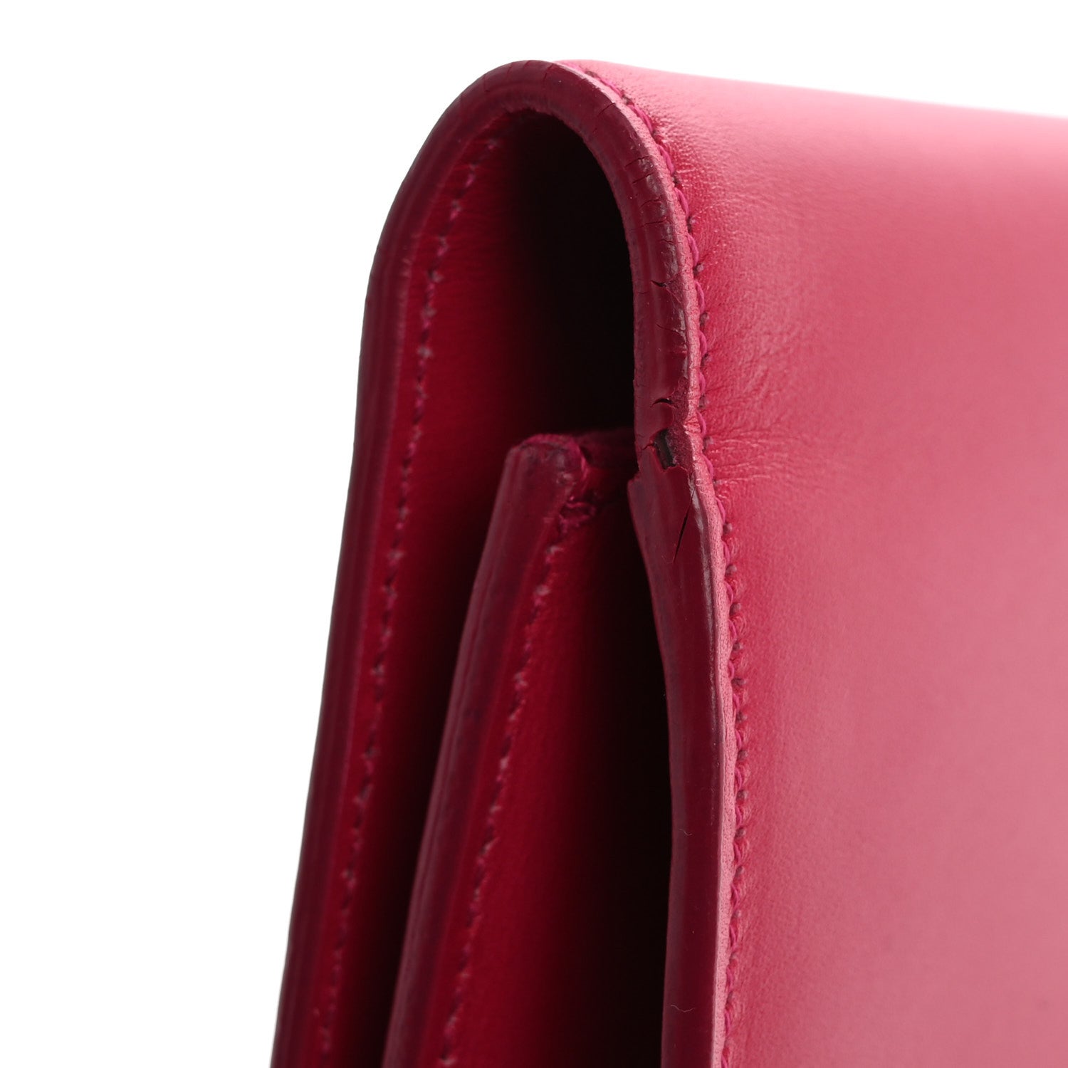 Saint Laurent Smooth Calfskin Classic Monogram Cassandre Clutch Lipstick Fuchsia 18 of 18