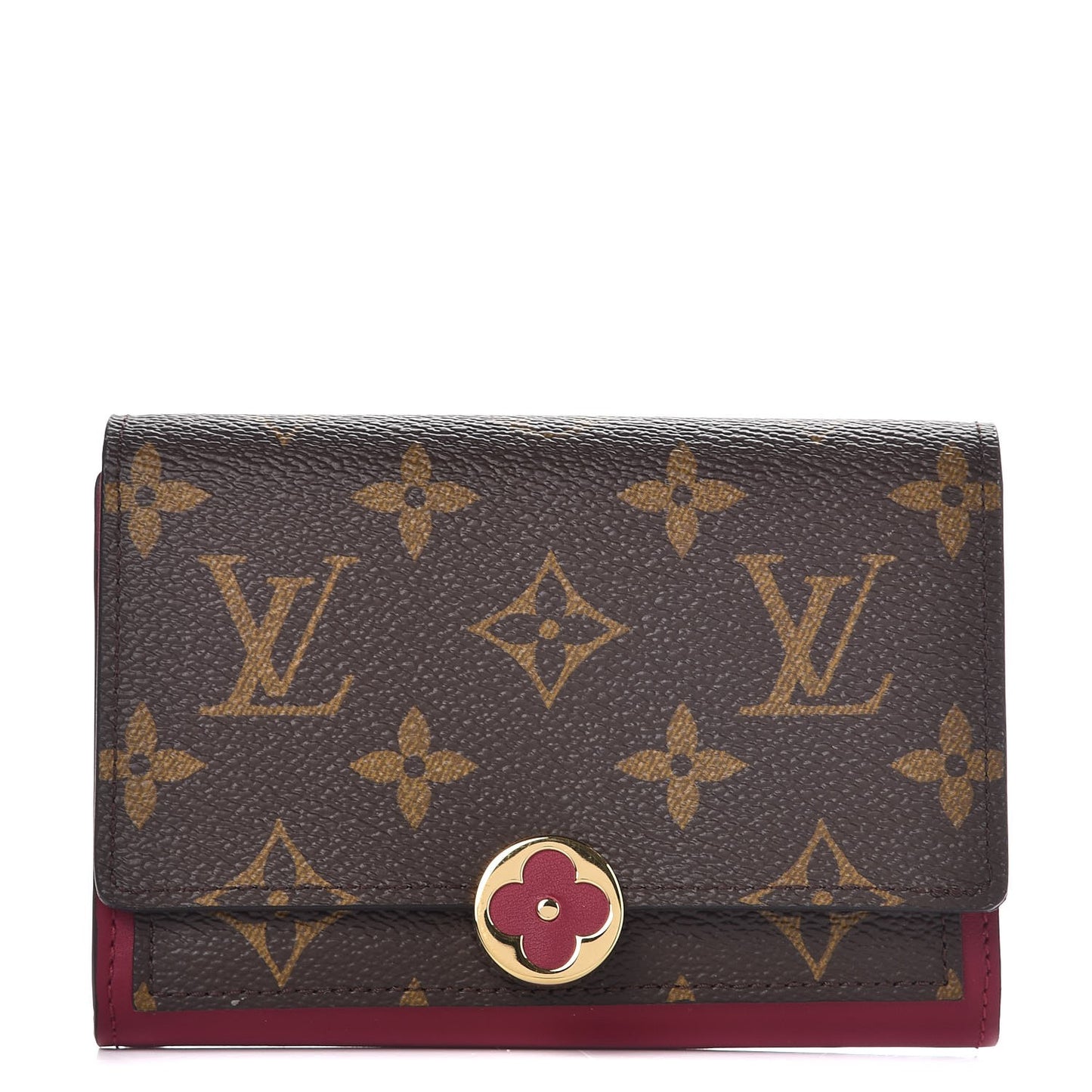 Monogram Flore Compact Wallet Fuchsia