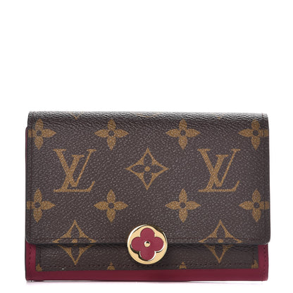 Louis Vuitton Monogram Flore Compact Wallet Fuchsia 1 of 7