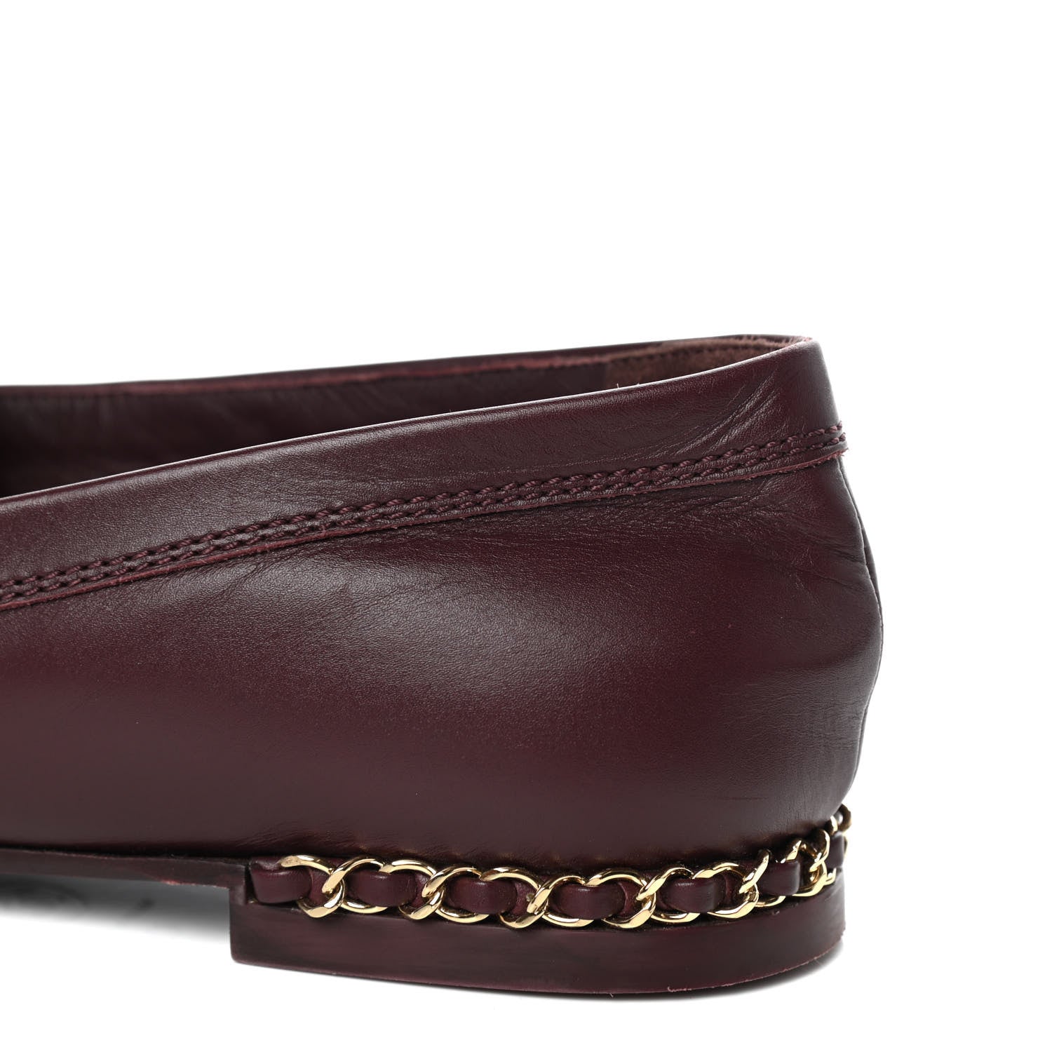 Chanel Calfskin CC Chain Mocassin Loafers 42 Burgundy 14 of 14