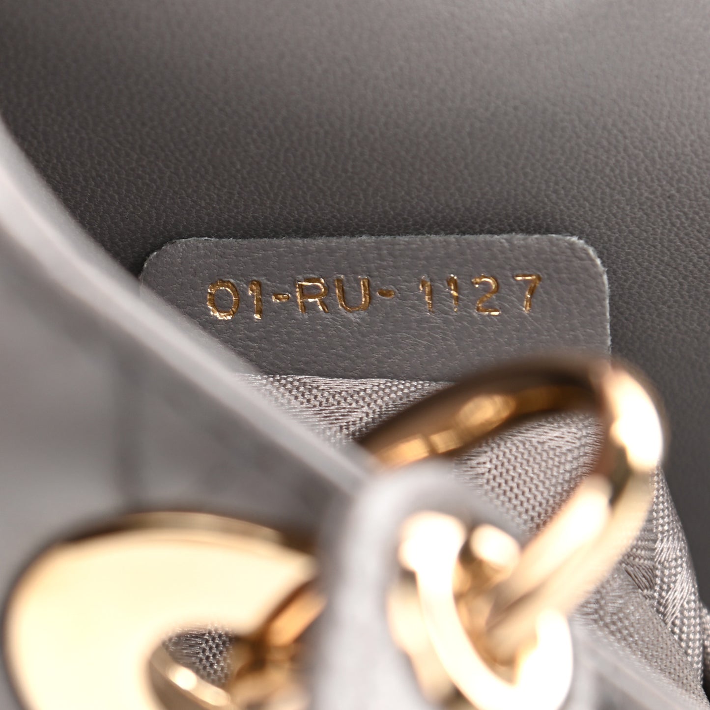 Lambskin Cannage Small Lady Dior Grey