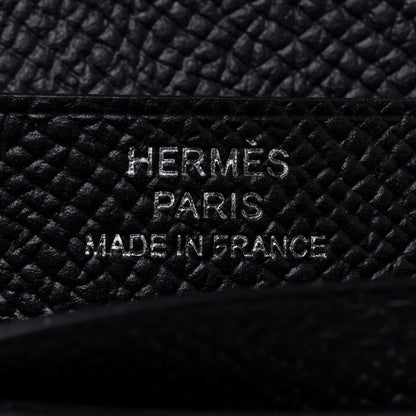 Hermes Epsom Monochrome Bearn Compact Wallet Black 6 of 8