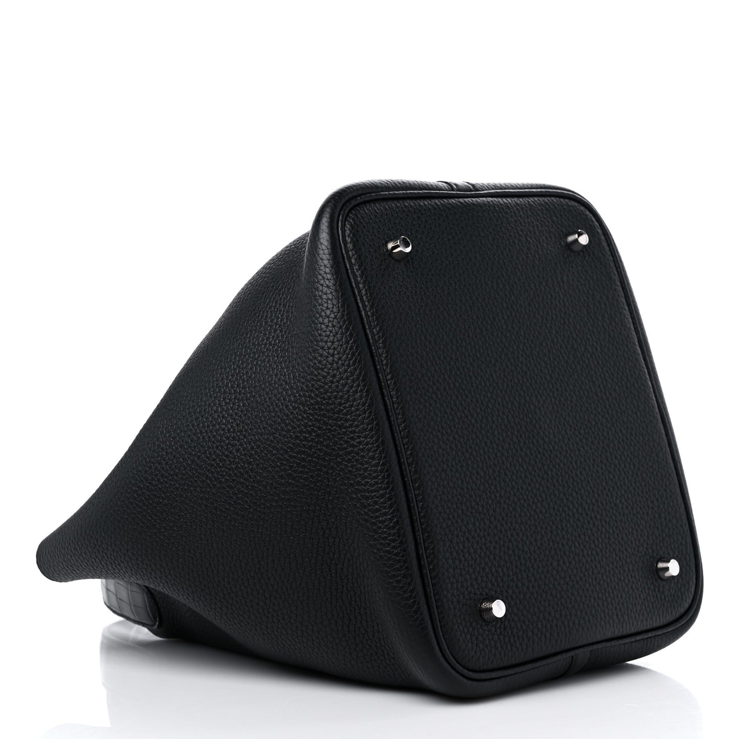 Taurillon Clemence Matte Alligator Picotin Lock Touch 22 MM Black