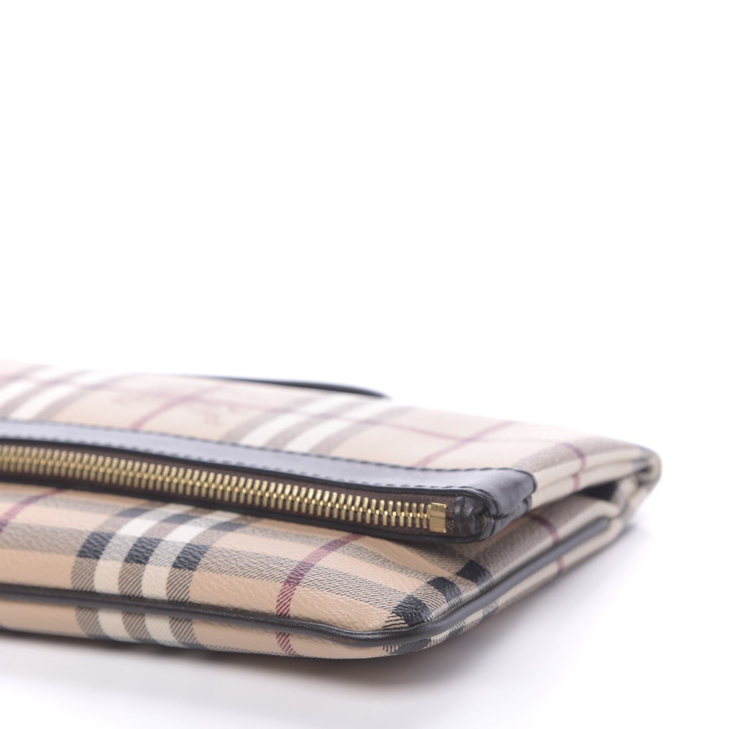 Burberry Haymarket Check Adeline Foldover Clutch Brown 9 of 10