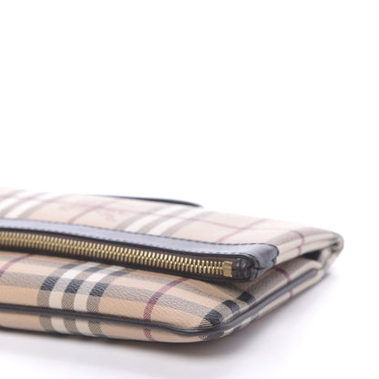 Burberry Haymarket Check Adeline Foldover Clutch Brown 9 of 10