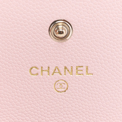 Chanel Caviar Quilted Crystal Enamel Flap Card Holder Pink 6 of 7