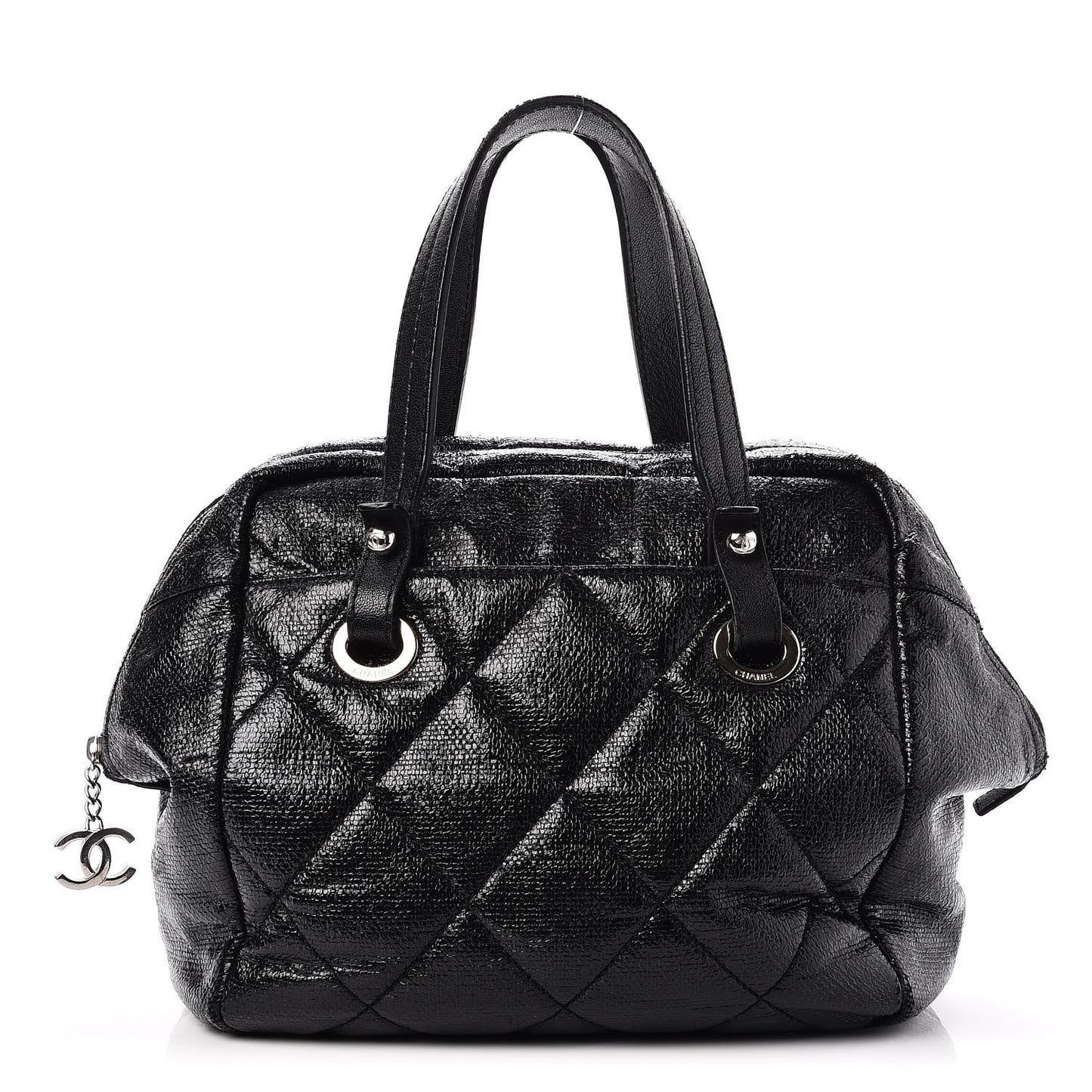 Coated Canvas Paris Biarritz Satchel Black