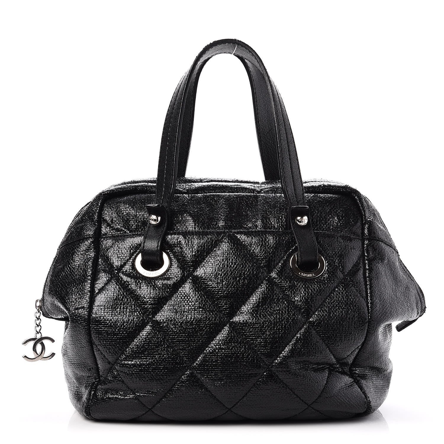 Chanel Coated Canvas Paris Biarritz Satchel Black 1 of 12