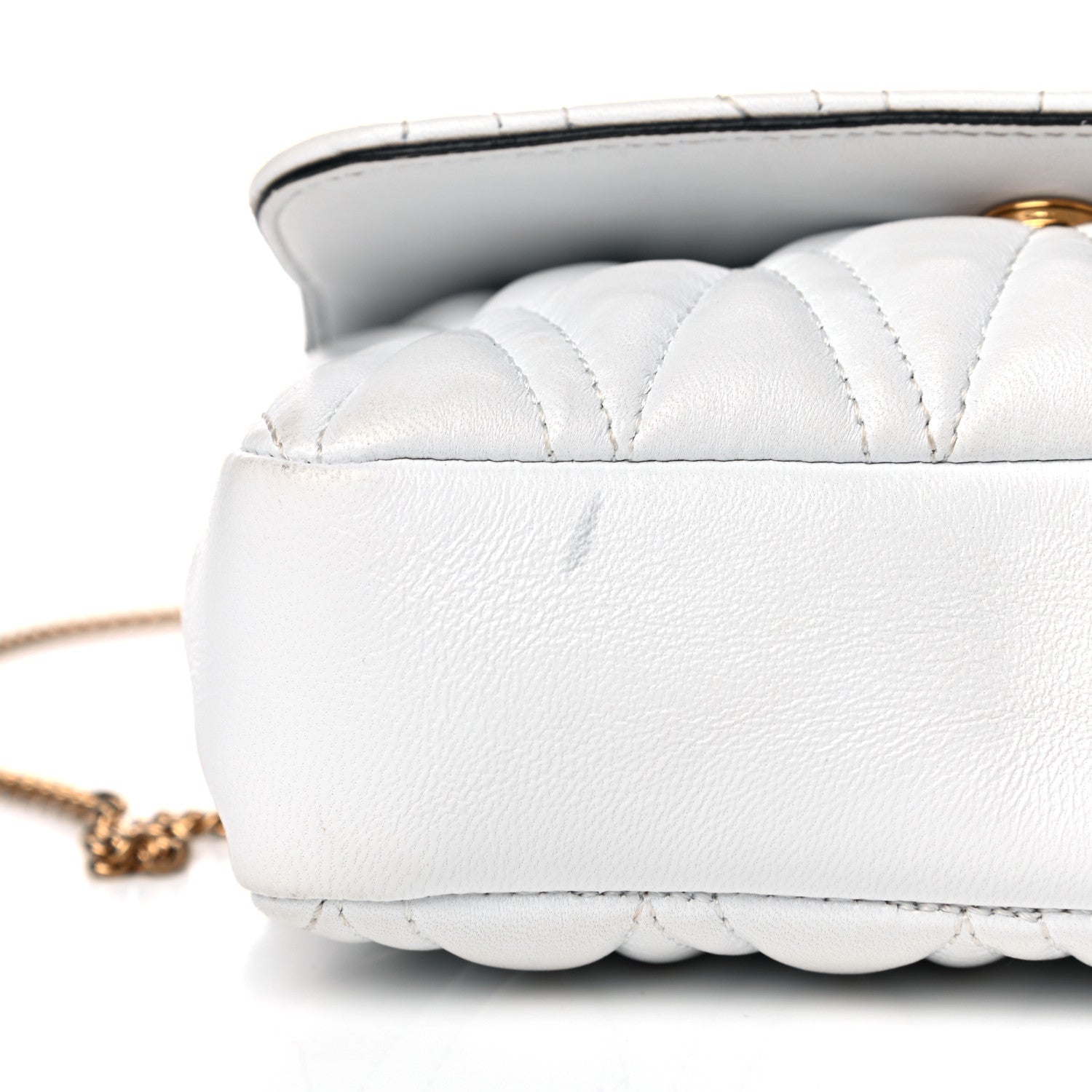 Versace Nappa Quilted Virtus Evening Bag White 13 of 15