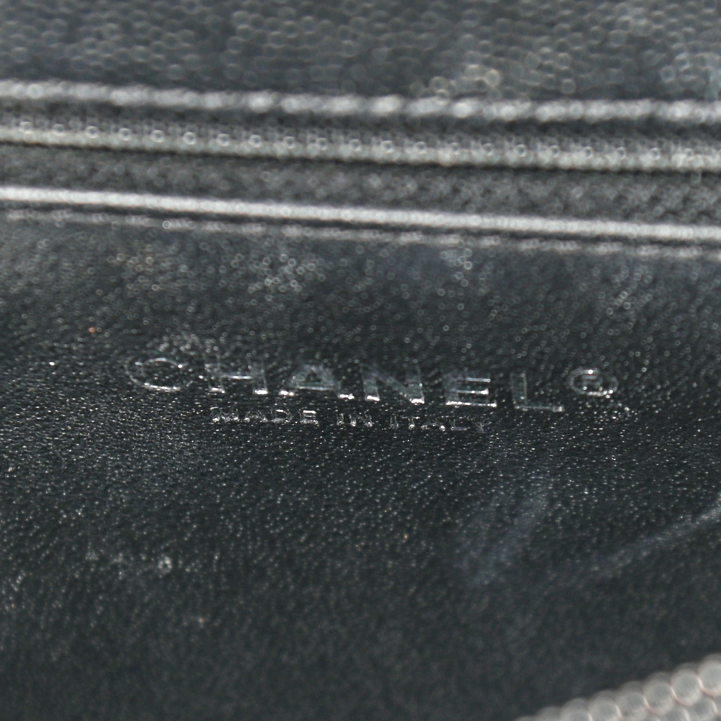Caviar Lizard Quilted Large Coco Handle Flap Black