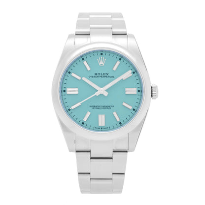 Rolex Stainless Steel 41mm Oyster Perpetual Watch Turquoise 124300 1 of 5