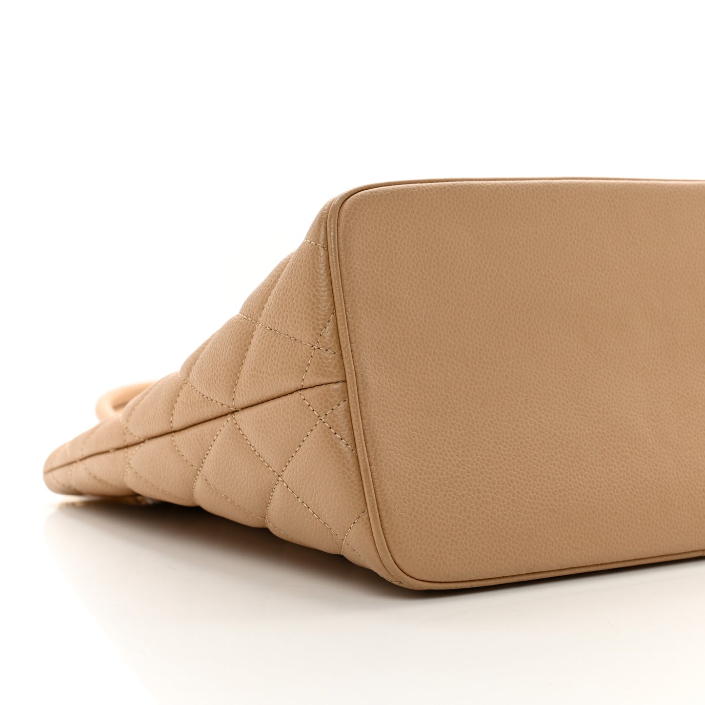 Caviar Quilted Medallion Tote Beige