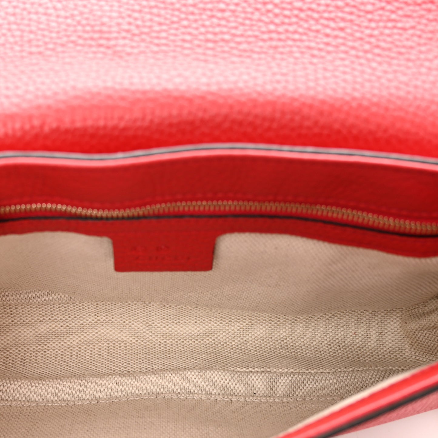Pebbled Calfskin Medium Soho Flap Crossbody Vibrant Red