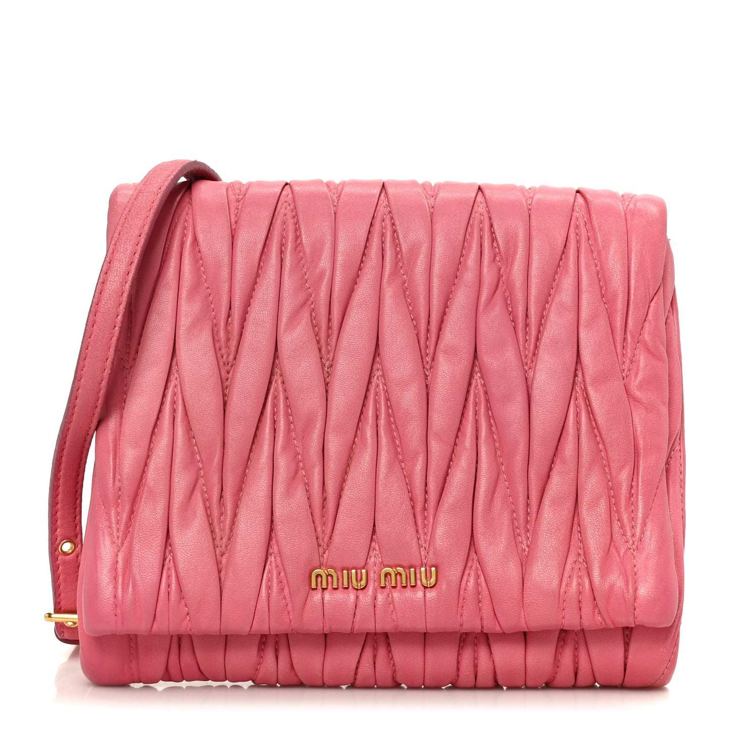 Nappa Matelasse Chain Crossbody Geranio