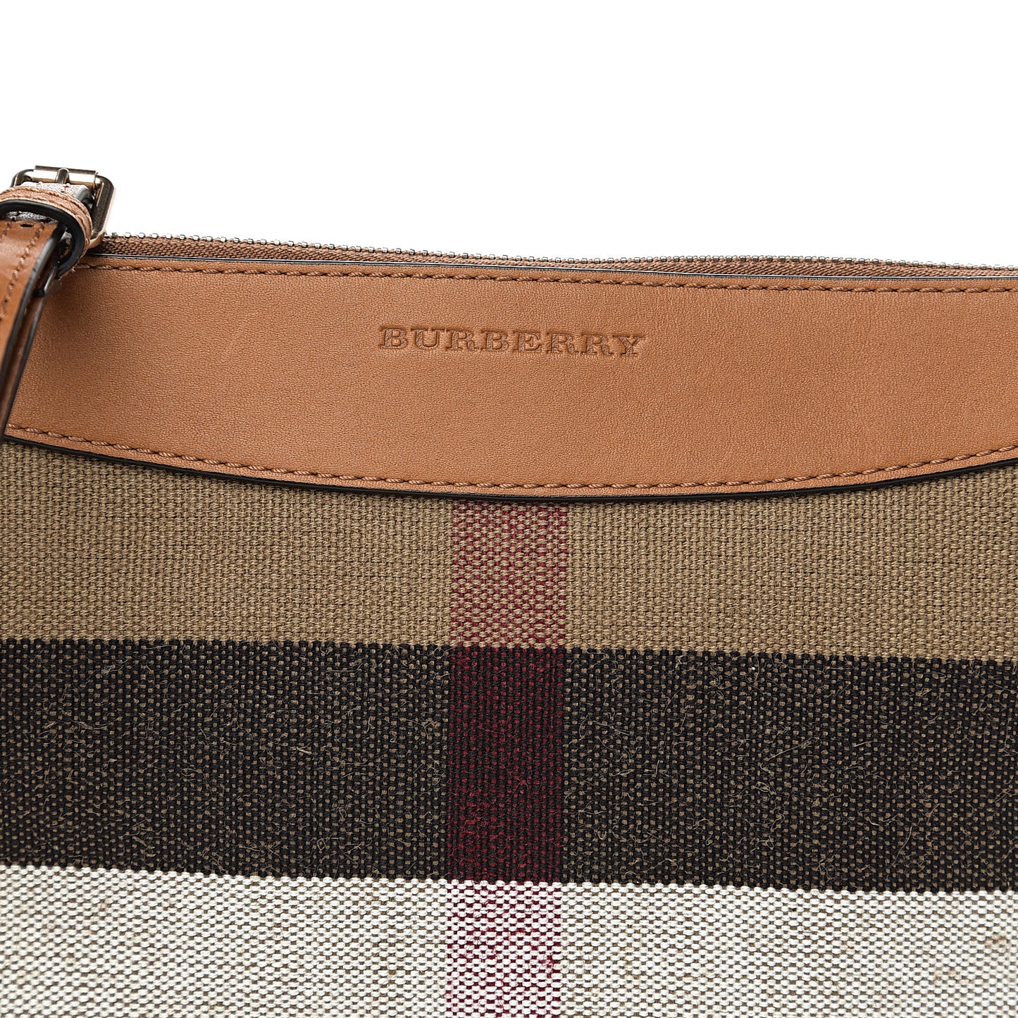 Mega Check Peyton Crossbody Clutch Bag Saddle Brown