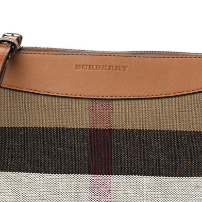 Burberry Mega Check Peyton Crossbody Clutch Bag Saddle Brown 10 of 10
