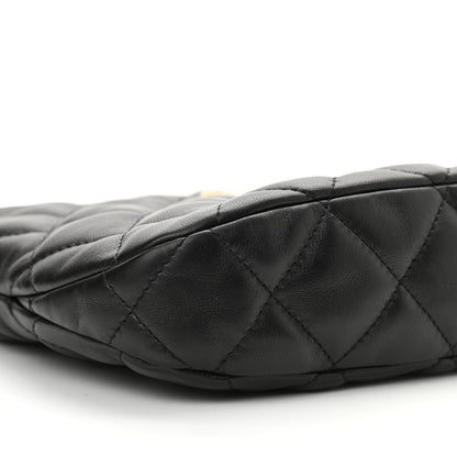 Chanel Lambskin Quilted CC Links Hobo Black 9 of 11