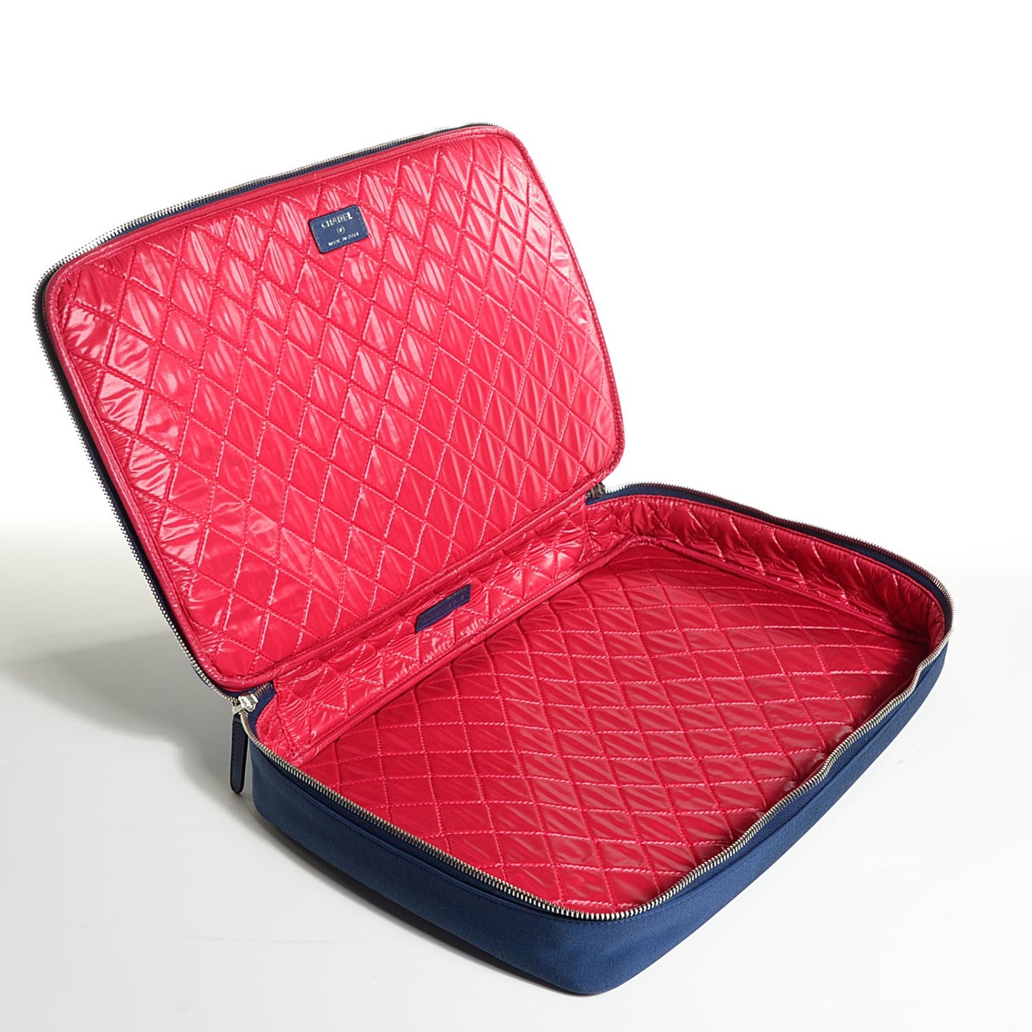 Nylon Quilted 15 Inch Laptop Case Blue