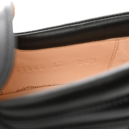 Gucci Magnum Calfskin Nappa Samoa Womens Horsebit Platform Chunky Lug Sole 40mm Loafers 37 Black 7 of 11