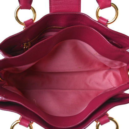 Miu Miu Goatskin Madras Bicolore Shopping Tote Rosa Peonia 5 of 11