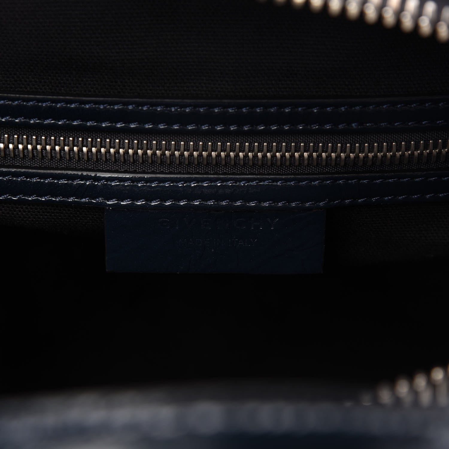 Givenchy Crinkled Patent Deerskin Small Antigona Deep Blue 8 of 10