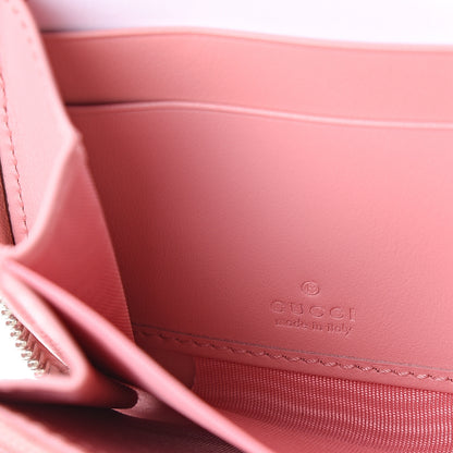 Gucci Calfskin Matelasse GG Marmont Zip Around Wallet Wild Rose 5 of 5