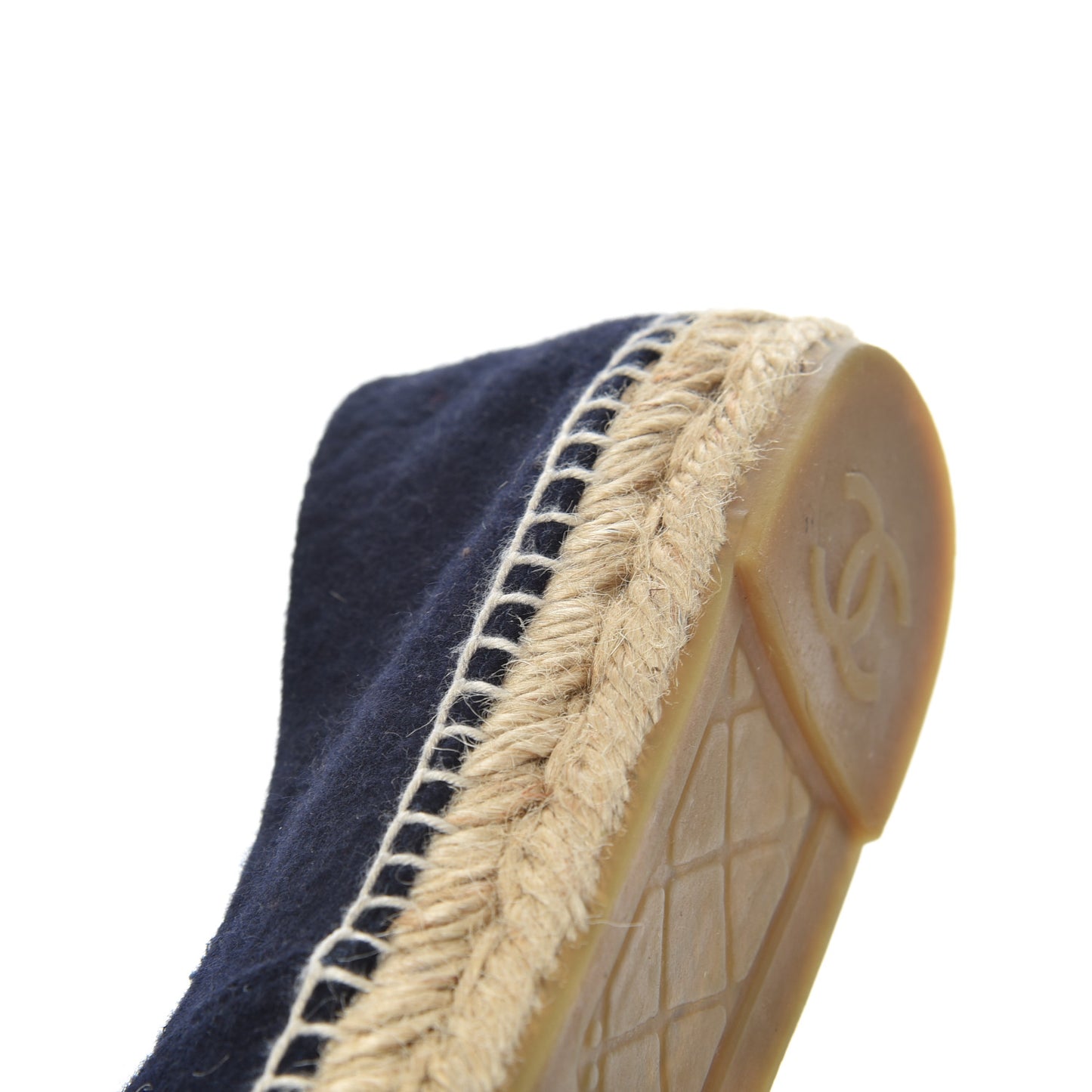 Velvet Tweed CC Espadrilles 38 Navy Grey