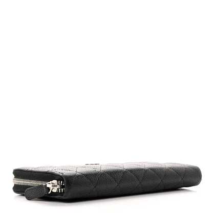 Chanel Caviar Quilted Large Gusset Zip Around Wallet Black 3 of 13