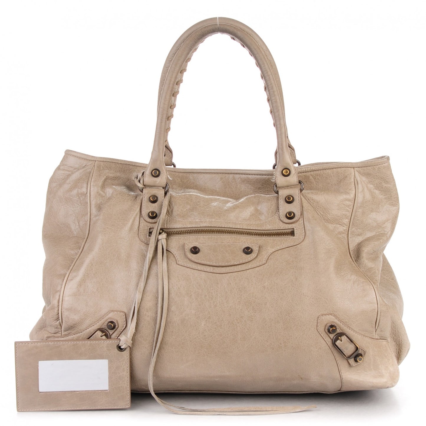 Agneau Classic Hardware Large Sunday Tote Papyrus